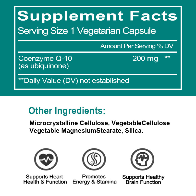 CoQ10 200mg 120 capsules NL Q10 C0q 10 Coenzyme Cardiovascular Heart Health gallery