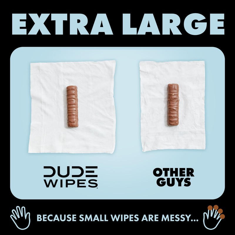 DUDE Wipes Medicated Flushable Wipes 48 Count Extra Large Witch Hazel Aloe Vera gallery