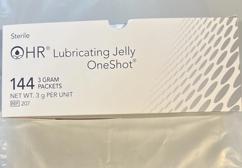 HR Lubricating Jelly 144 Packets 3 Grams One Shot Sterile