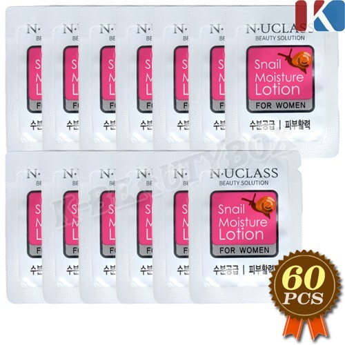 Beauty Solutions Snail Moisture Lotion 2ml x 60pcs Daily Moisturizer K-Beauty