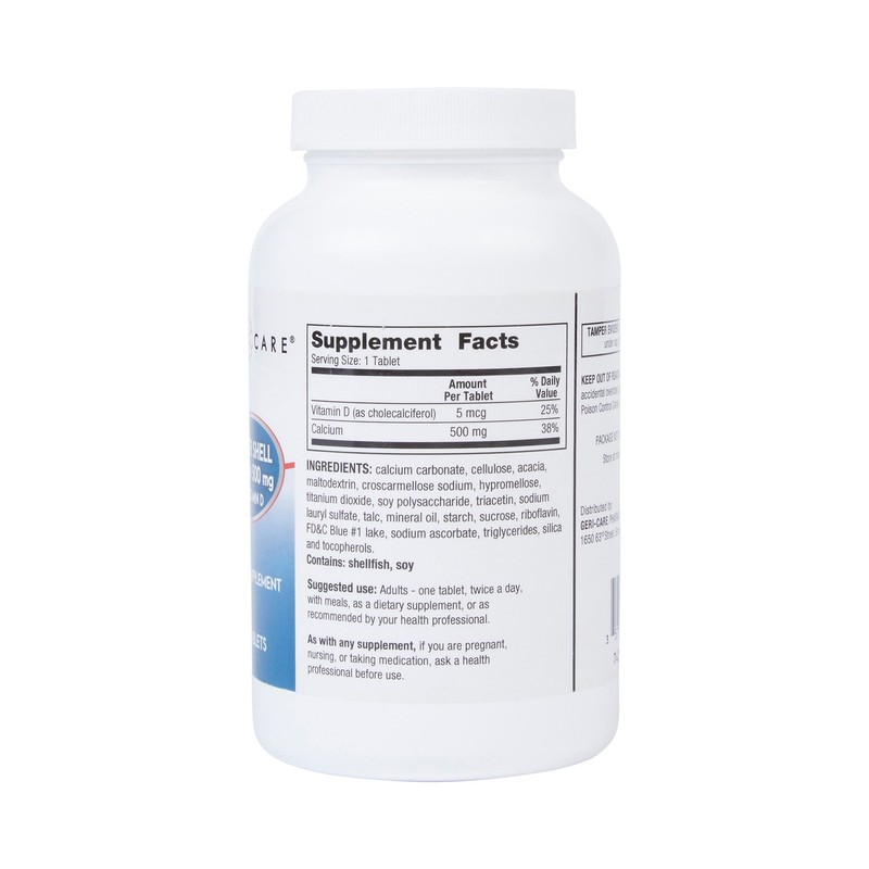 Geri-Care Calcium Tablet 200 IU - 500 mg 742-25-GCP 12 Bottles 250 per Bottle gallery