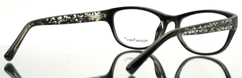 MODERN TIMES Festival Black Womens Semi Cat Eye Eyeglasses 52-17-135 B:36 gallery