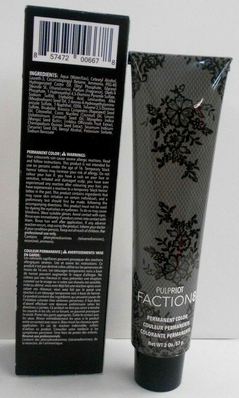 PULP RIOT FACTION 8 Professional Permanent Hair Color (Level 7 & Up) ~ 2 fl. oz. gallery