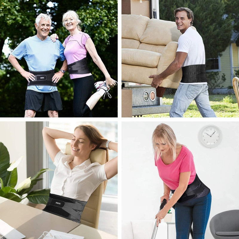 Adjustable Lower Back Brace Lumbar Support Waist Belt For Men Women Pain Relief gallery