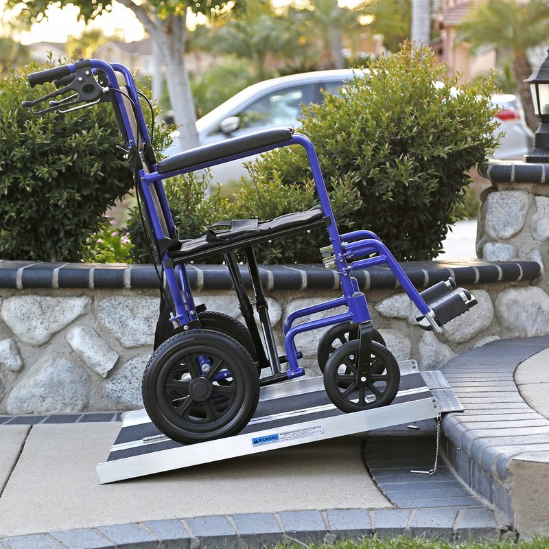 AllCure 3' (36" x 31") Extra Wide Aluminum Foldable Wheelchair Loading Ramp gallery