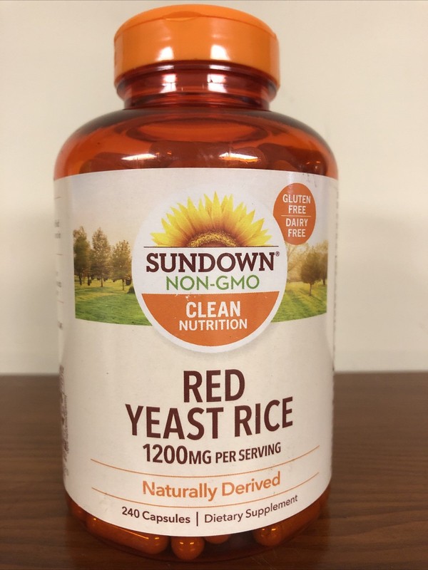 Sundown Red Yeast Rice 1200 mg/serving Exp 8/27+