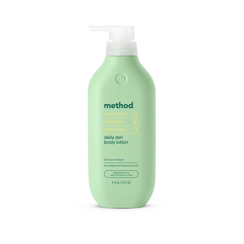 Method Body Lotion, Daily Zen, Cucumber, Seaweed + Green Tea notes 14 oz