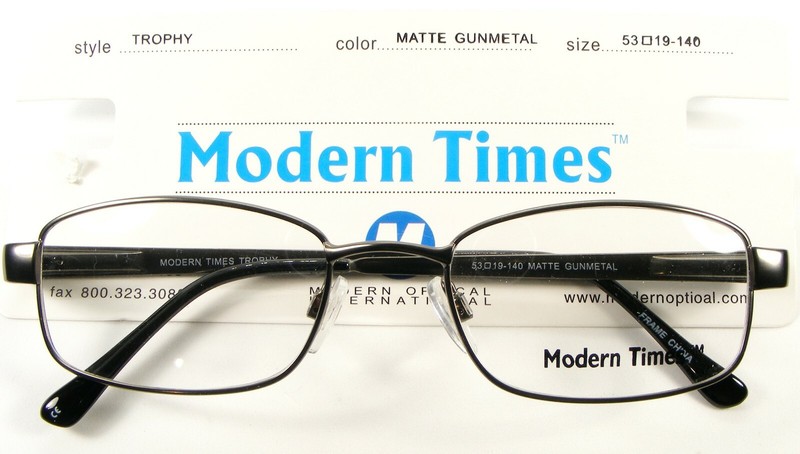 NEW MODERN TIMES TROPHY MATTE GUNMETAL EYEGLASSES GLASSES FRAME 53-19-140mm