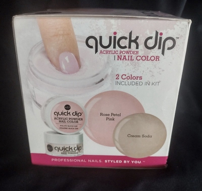 ASP Quick Dip Powder Nail Kit Starter Set Acrylic Dip Pink Nude Colors READ gallery