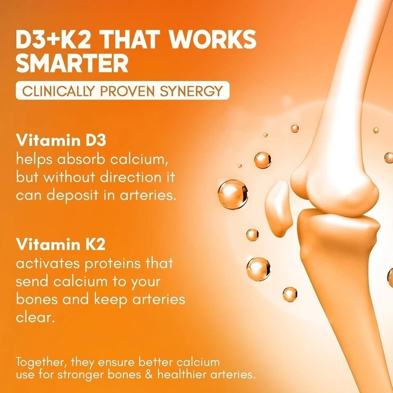 Vitamin D3 K2(MK-7) from Balchem, USA | For Bone Strength, Heart Health,Immunity gallery
