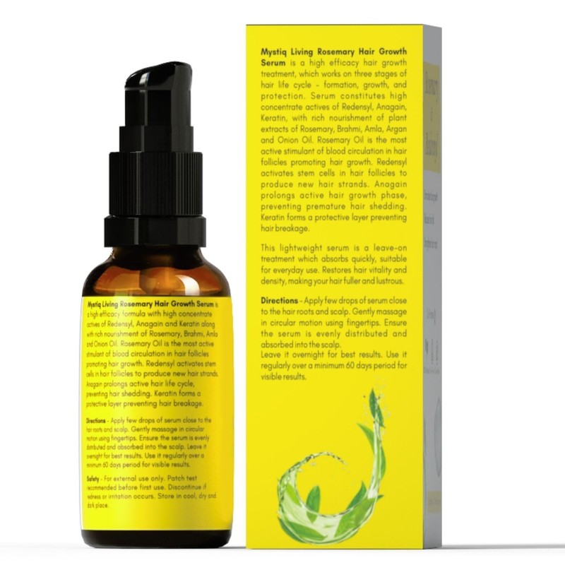 Organic Hair Growth Serum With 3% Redensyl, 4% Anagain, 6% Keratin -30 ml gallery