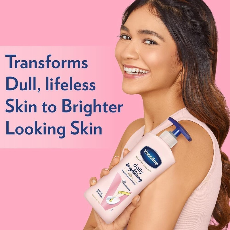 Vaseline Healthy Daily Brightening Moisturizer Sun Protection Body Lotion 400ml gallery