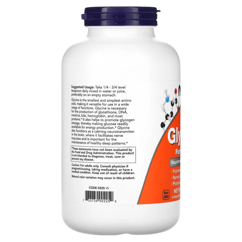 Now Foods Glycine Pure Powder 1 lb 454 g GMP Quality Assured, Vegan, Vegetarian gallery