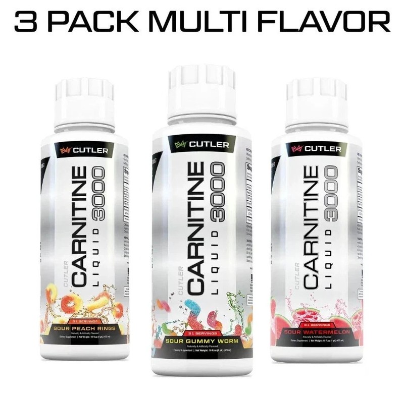 3pcs-Cutler Nutrition Liquid Carnitine 3000mg Energy and Metabolism