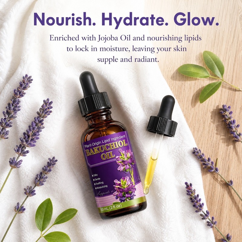 Bakuchiol Facial Oil Plant Retinol Alternative Jojoba Oil Vitamin E 2oz gallery