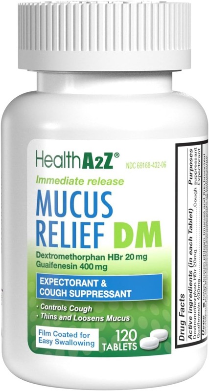 Mucus Relief DM Tablets: Dextromethorphan 20mg & Guaifenesin 400mg - 120 Count gallery