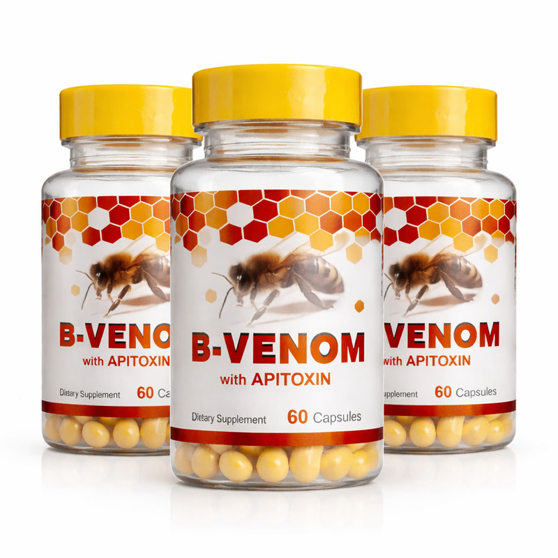 B-Venom with Apitoxin 60 Capsules x 3 Bottles | Dietary Supplement 180 Capsules