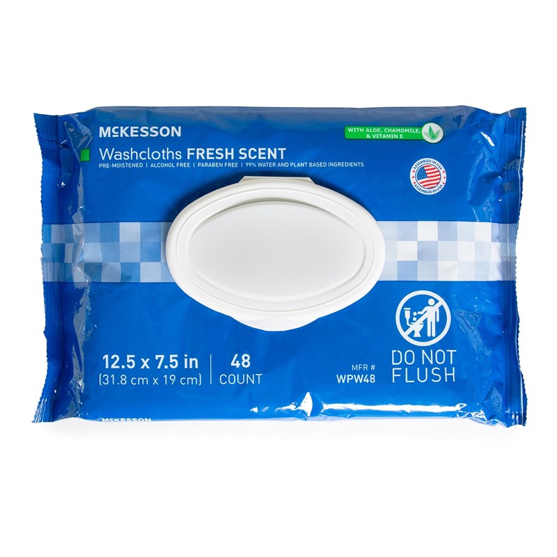 McKesson Personal Cleansing Wipe 7.5 x 12.5″ WPW48 12 Pack 576 Wipes