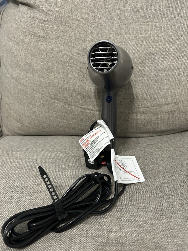 RUSK Speed Titanium Ionic Hair Dryer, Gray, Diffuser & Concentrator Nozzles gallery