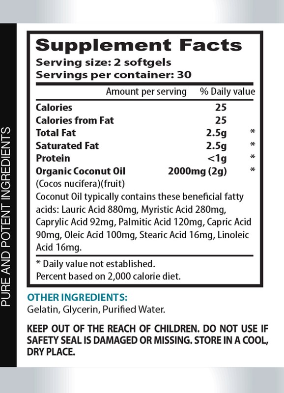 immune support blend - ORGANIC COCONUT OIL - energy boost capsules 2 BOTTLE gallery