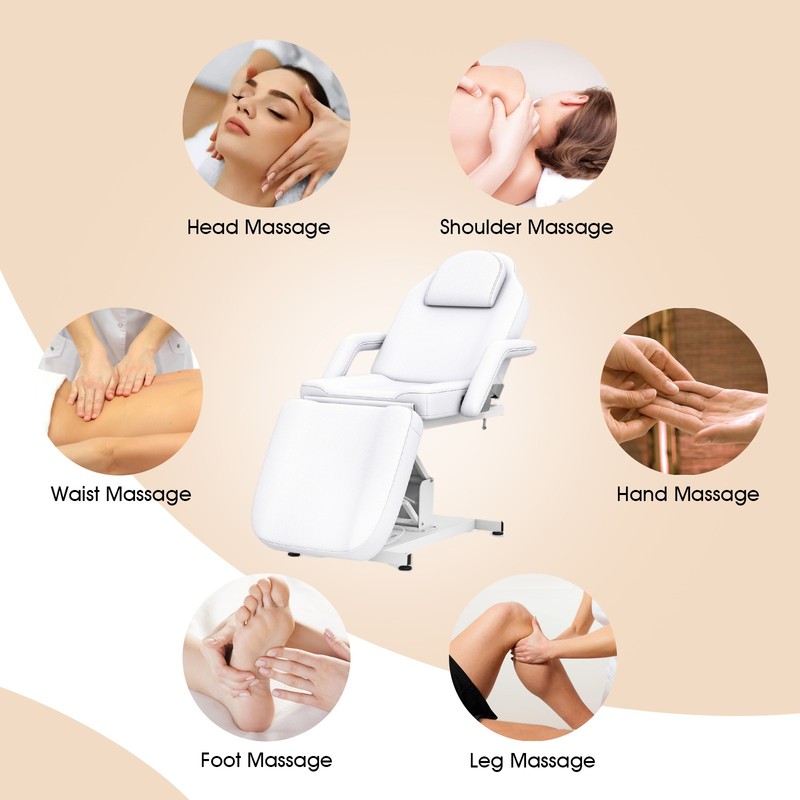 White Electric Facial Bed Massage Table Tattoo Chair Beauty Salon Spa Equipment gallery