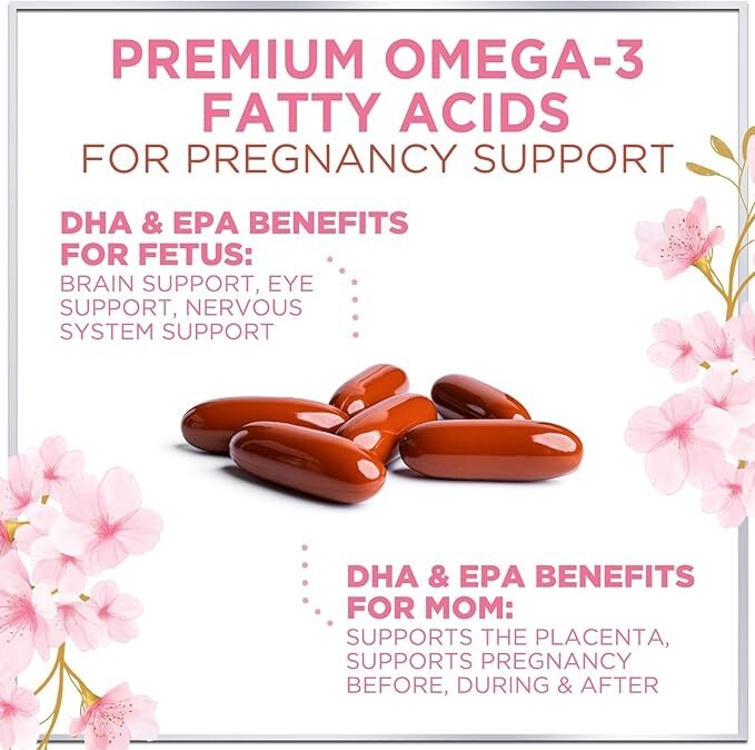 Prenatal Multivitamin with Folic Acid, DHA, Vitamins D3, B6, B12 & Iron gallery