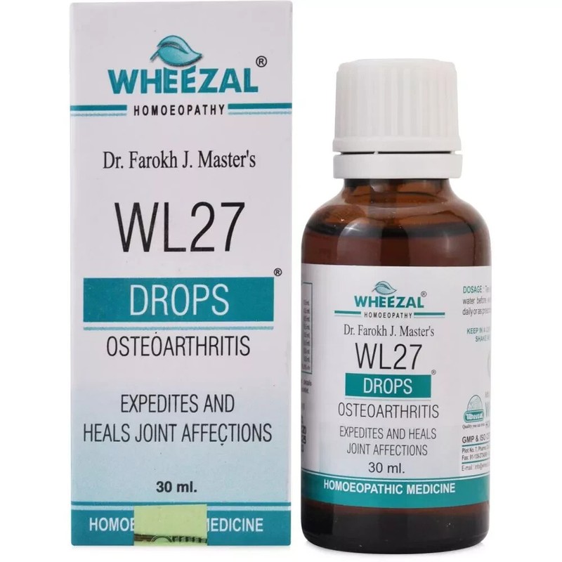 Wheezal WL-27 Osteorthritis Drops Homeopathic Remedies Free Shipping World Wide