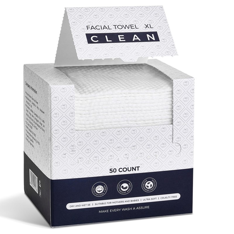 Disposable Face Towels XL Viscose Biodegradable Large Dry Wipes Super Soft