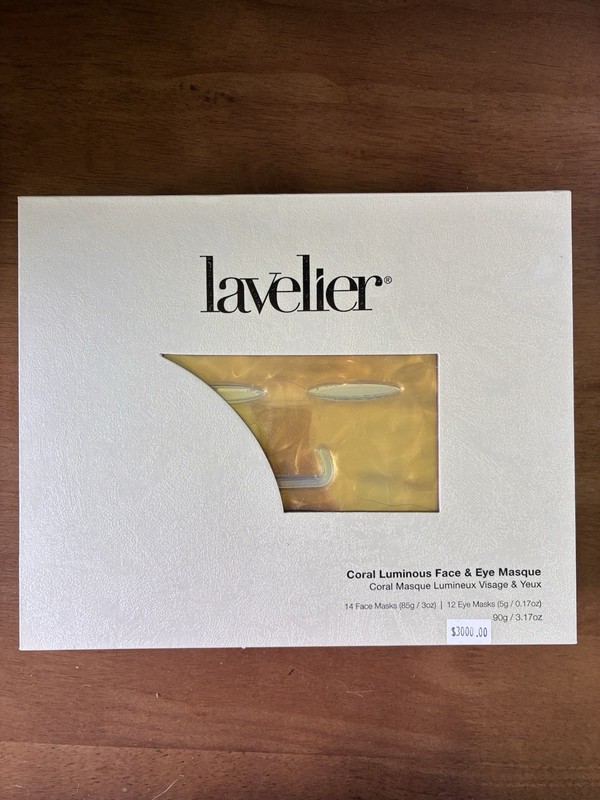 Lavelier Coral Luminous Face & Eye Masque Set 14 Face 12 Eye Masks Brand New