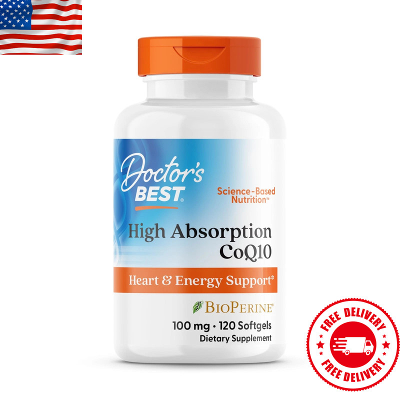 Doctor’s Best High Absorption CoQ10 with BioPerine 120 Count (Pack of 1)