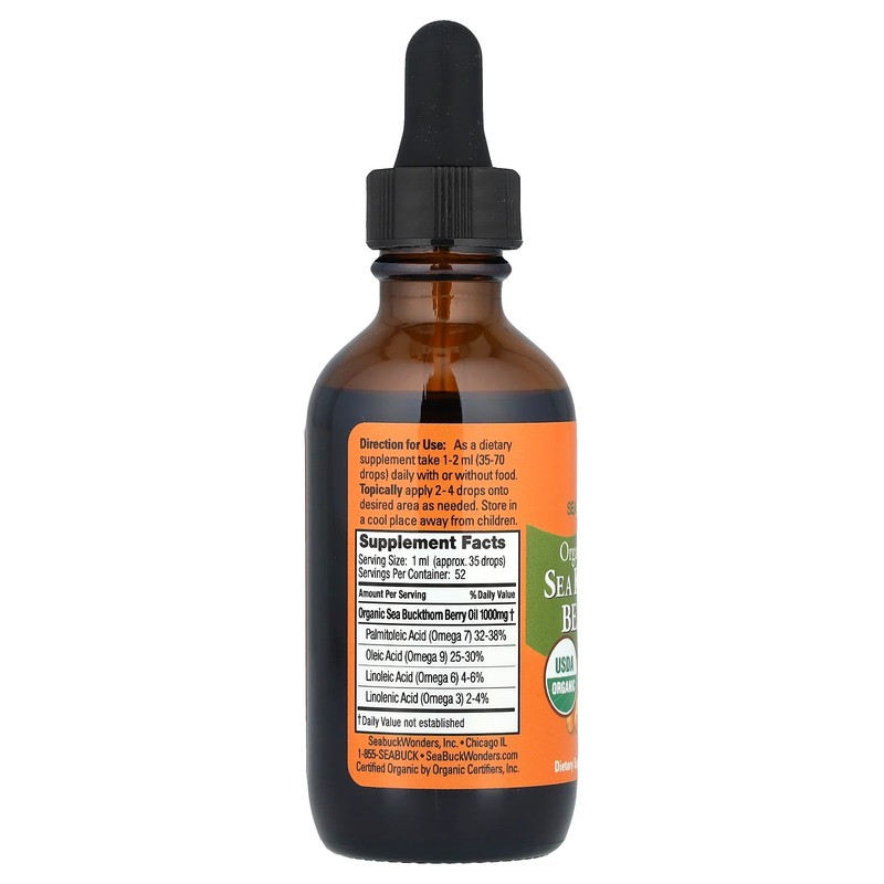 Organic Himalayan Sea Buckthorn Berry Oil, Intensive Cellular Care, 1.76 oz (52 gallery