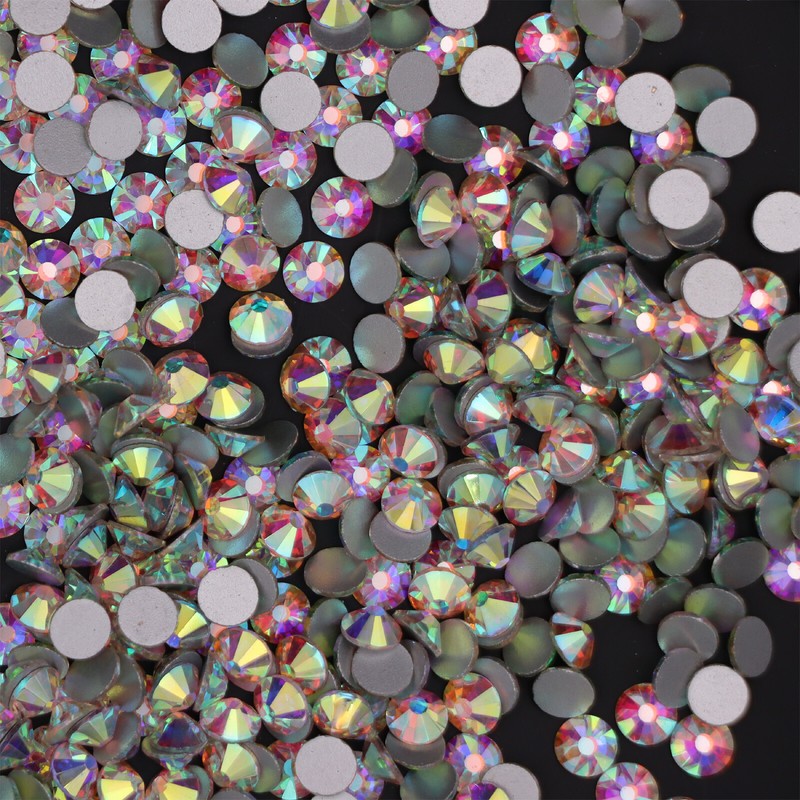 SS3-SS50 Glitter Crystal AB Nail Art Rhinestones Non Hot Fix FlatBack Stones gallery