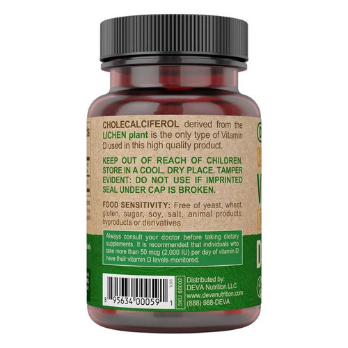 Vegan Vitamin D3 1000 IU 90 Veg Tabs By Deva Vegan Vitamins gallery