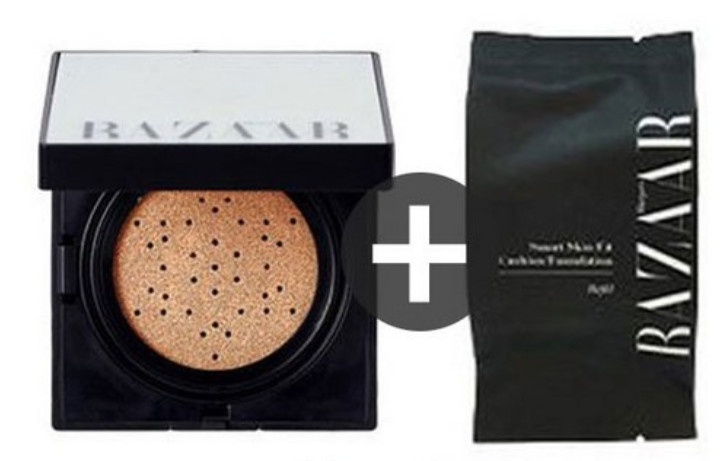 Harpers Bazaar Smart Skin Fit Cushion Foundation SPF50+ PA++++ 15g 0.52oz x 2ea