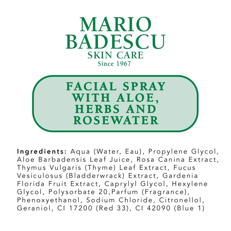 Facial Spray Aloe Herbs Rose Water 4 FL OZ & 2 FL OZ Combo Hydrates Rejuvenates gallery