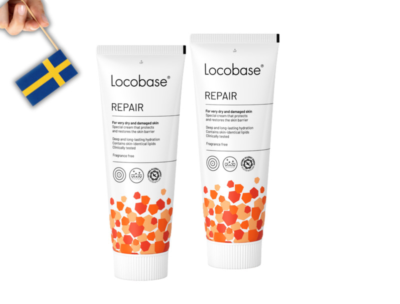 2 Tubes Locobase Repair Cream 100g (3.53 oz) Intensive Moisturizing, Skin Repair