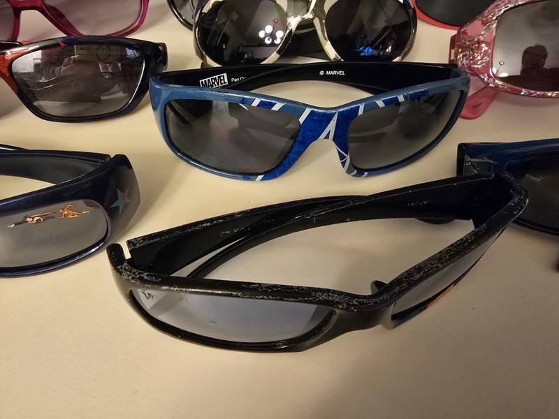 Lot of 10 Kids Comic Sunglasses Marvel,Hulk, Princess, Camo minor scratches gallery