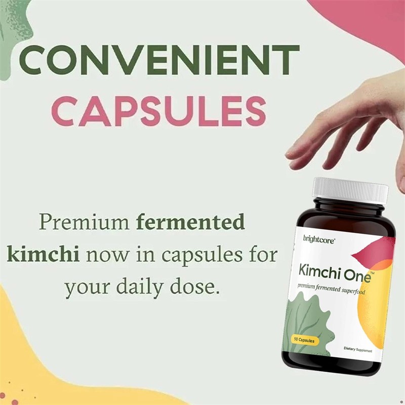 Brightcore Nutrition Kimchi One Kimchi Powder 90 Capsules Probiotics Enzymes US gallery