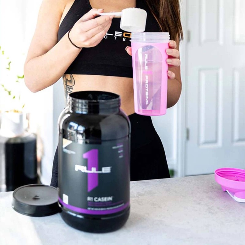 RULE 1 Casein 55 serv Vanilla Creme 100% Micellar Casein 4lb gallery