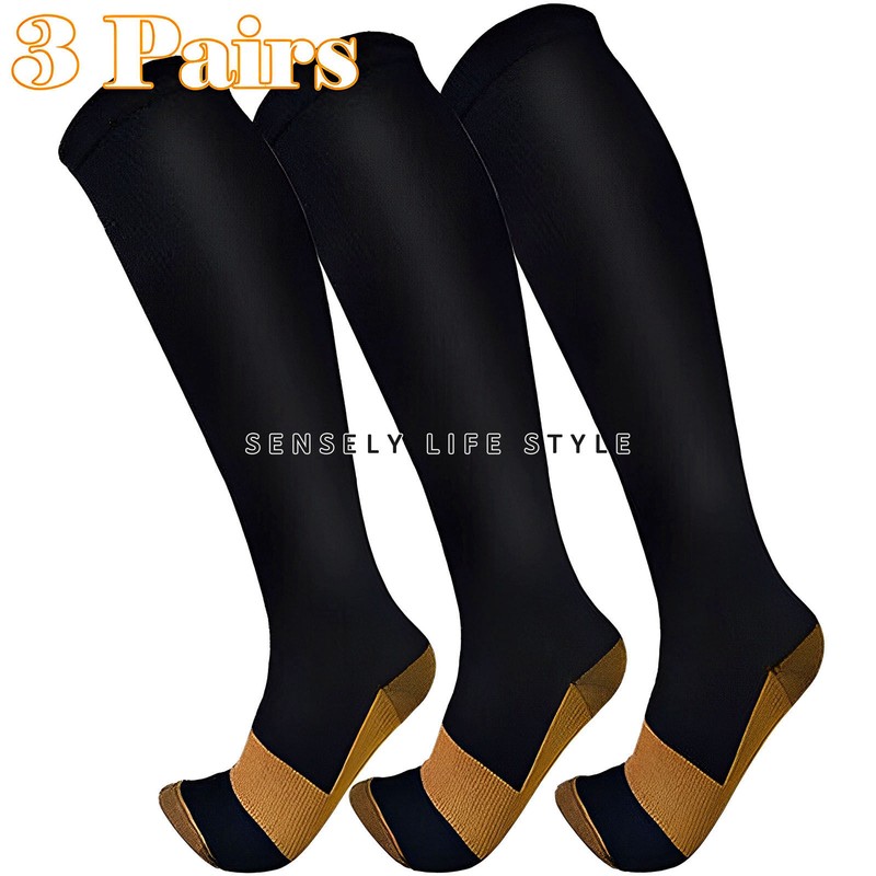 Elastic Graduated 15-20 Mmhg Compression Socks for Women Plus Size Mens Socks’