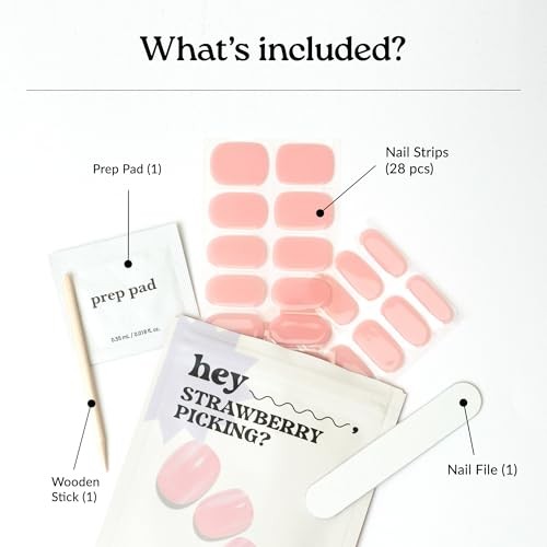 Semi Cured Gel Nail Strips | No LED Lamp Needed | Solid, Pink, Spring | Easy gallery