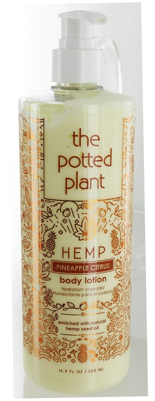 The Potted Plant Pineapple Citrus with hemp full body lotion 16. 9 fl oz