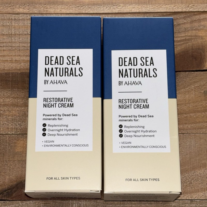 2x Dead Sea Naturals by AHAVA Restorative Night Cream – 1.7 oz. each New Sealed