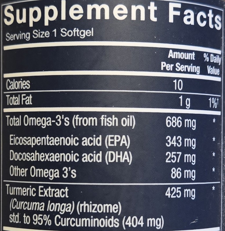 Vthrive OMEGA-3 WITH TURMERIC 60 Softgels ( 60 Servings ) BEST BY 03/26 FREESHIP gallery