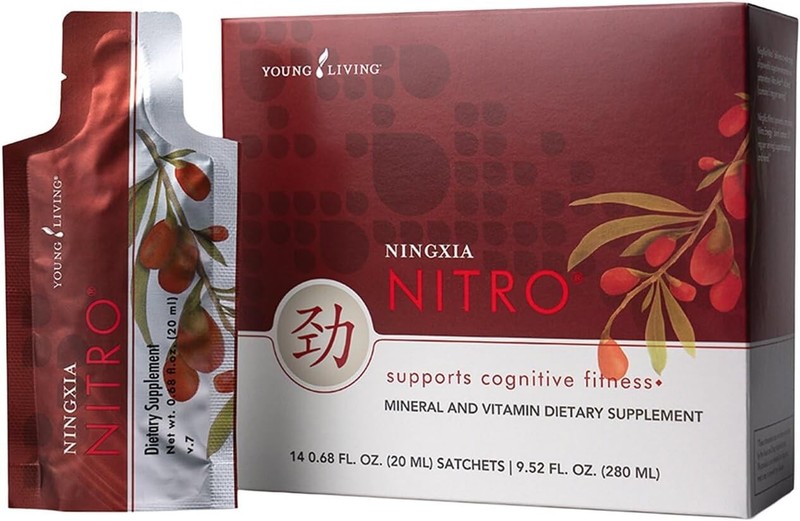 Young Living NingXia Nitro Energy Supplement | 14 Tubes x 20 ml | B Vitamins,Gre