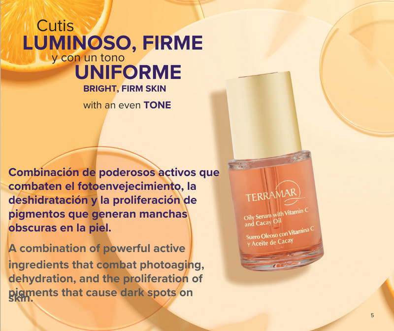 Suero Oleoso con Vitamina C y Aceite de Cacay Terramar-Free Shipping