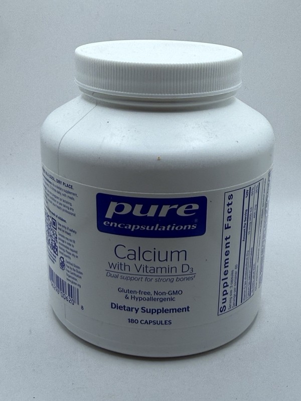 Pure Encapsulations Calcium With Vitamin D , 180 Capsules New!