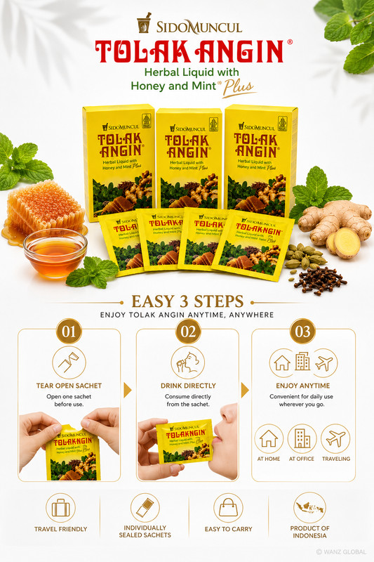 Sido Muncul Tolak Angin Honey Mint Plus Herbal Liquid 36 Sachets 3 Boxes gallery