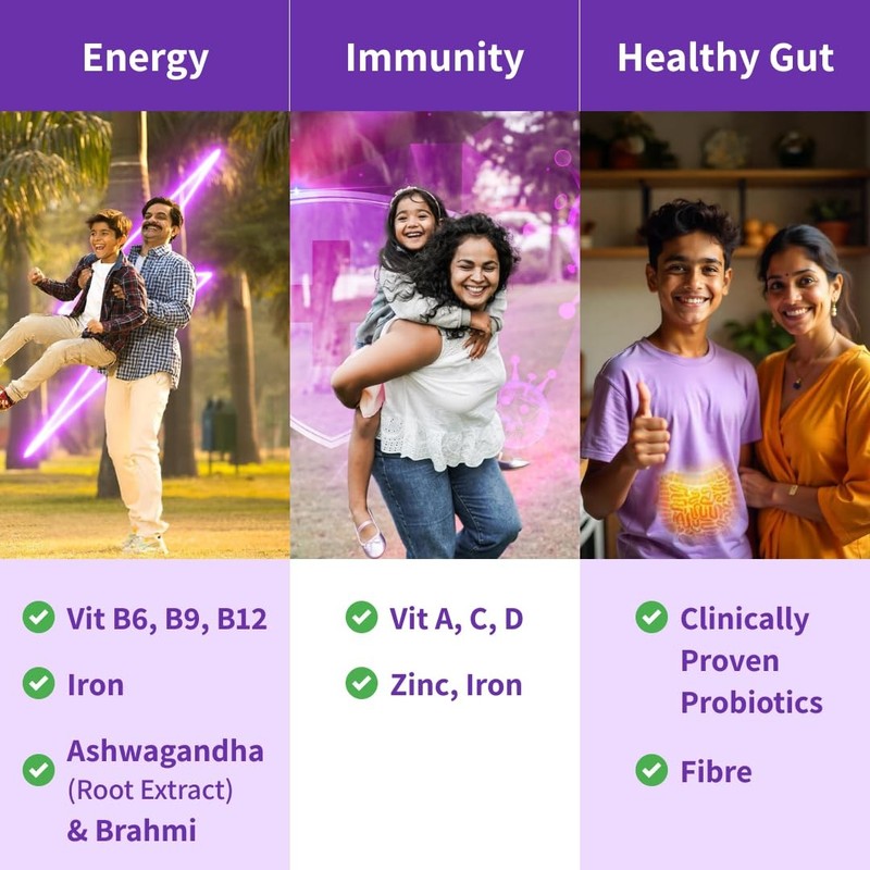 Good Monk Multivitamin + Probiotic + Fibre 30 Sachets | Immunity, Gut, Energy gallery
