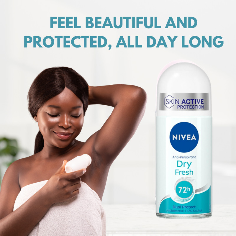NIVEA Anti-Perspirant Dry Fresh 72H, 0% alcohol [PACK OF 3] - 1.69 fl oz (50ml) gallery